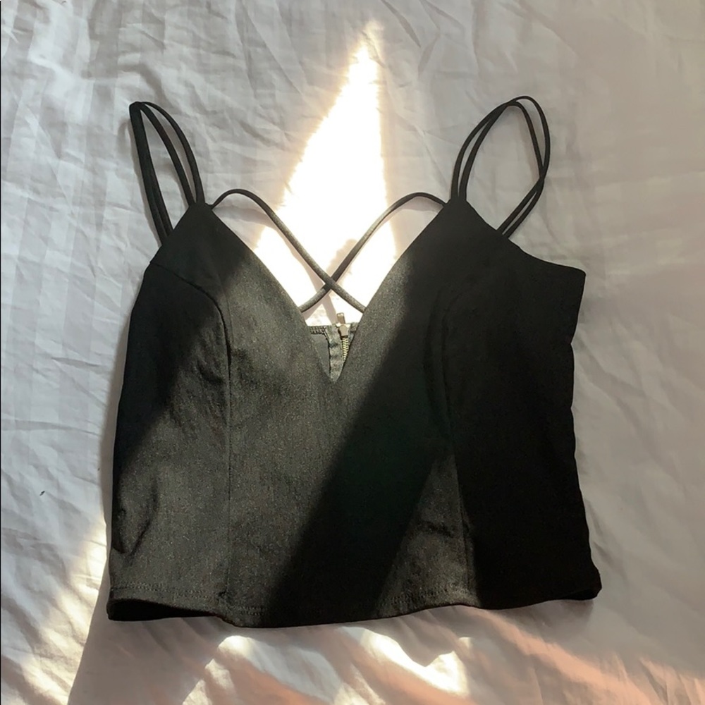 Cropped spaghetti strap